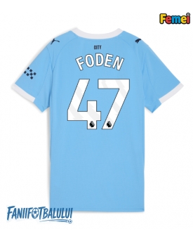 Manchester City Phil Foden #47 Tricou Fotbal Replică 2025-26 Femei Acasa